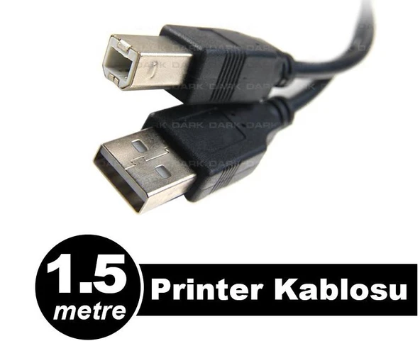 Dark Yazıcı Kablosu USB 2.0 (1.5m) ürün görseli 1