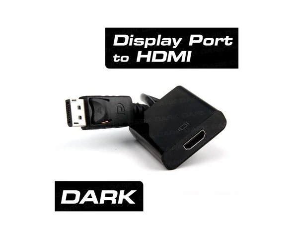 Dark DisplayPort to HDMI Dişi Çevirici 4K ürün görseli 1