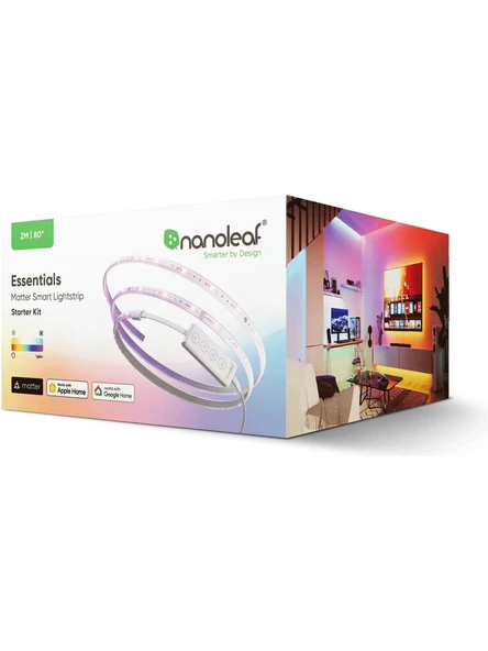 Nanoleaf Essentials Matter Smart Şerit LED Starter Kit 2m NF080K02-2LS - 2 m - RGB - Resim 3