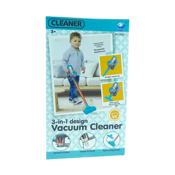Oyuncak Süpürge Pili Sesli 3 Başlıklı 60 Cm Süpürge ürün görseli 1