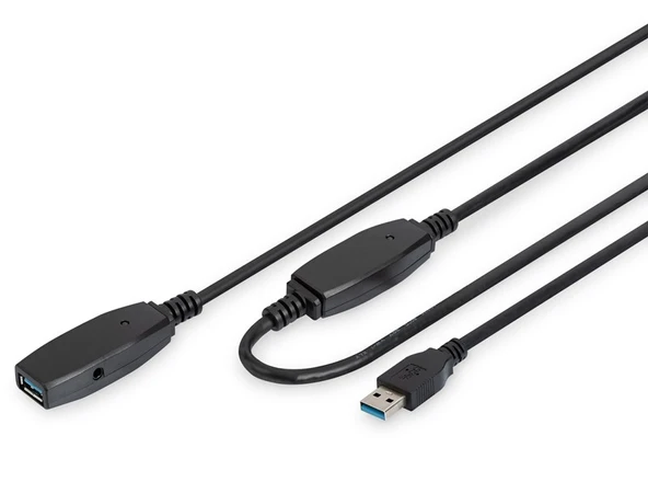 Digitus USB Uzatma Kablosu Siyah (10m) ürün görseli 1