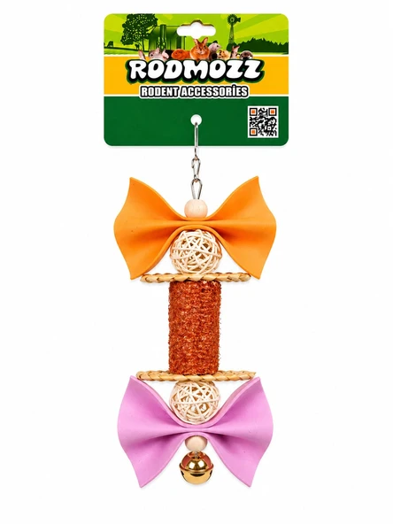Rodmozz Premium Mısır Koçanlı Fiyonklu Kemirgen Oyuncağı ürün görseli 1