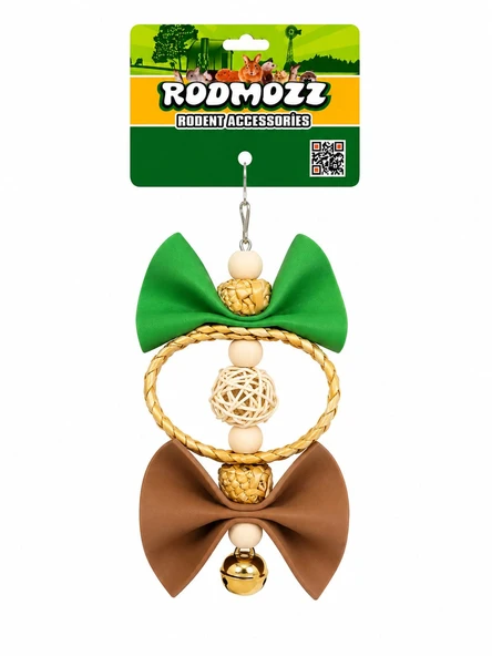 Rodmozz Premium Hasır Örgülü Halkalı Kemirgen Oyuncağı ürün görseli 1