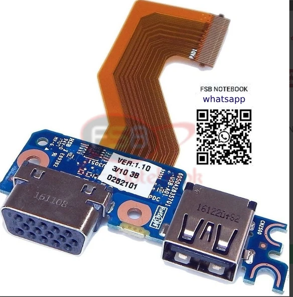 Hp EliteBook 840 G3 850 G3 Notebook VGA USB Port Board Kablolu ürün görseli 1
