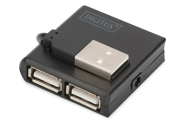 Digitus USB 2.0 Çoklayıcı Kablolu Siyah(4 Port) ürün görseli 1