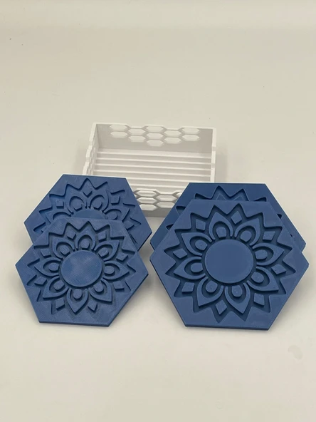 Mandala Tasarım Bardak Altlığı – Dekoratif Bardak Altlığı ürün görseli 1