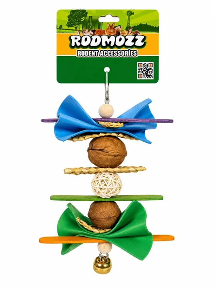Rodmozz Premium Cevizli Fiyonklu Kemirgen Oyuncağı ürün görseli 1