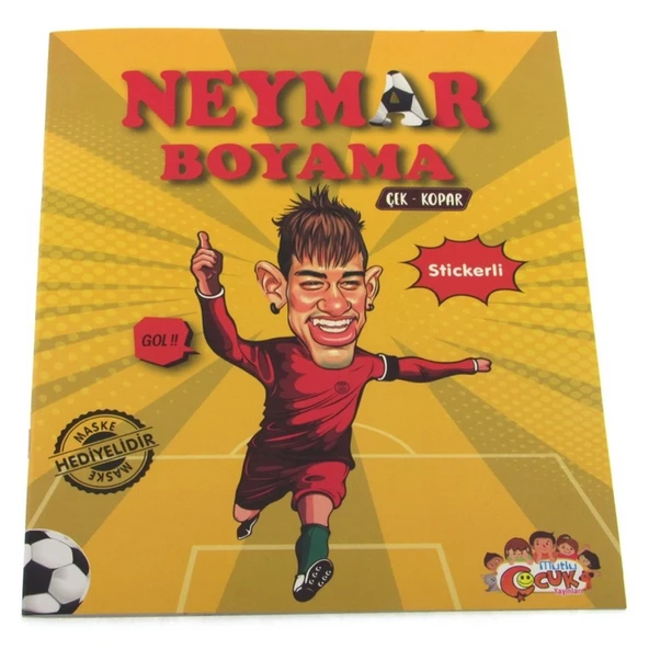 Neymar Çıkartmalı Maskeli Boyama Kitabı ürün görseli 1