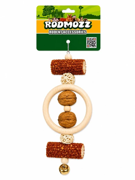 Rodmozz Premium Halkalı Cevizli Kemirgen Oyuncağı ürün görseli 1