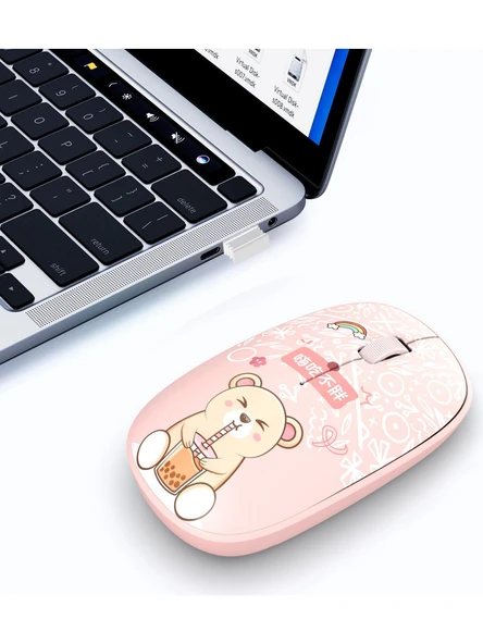 Studz T1 Bej Optik Kablosuz Mouse - Resim 2
