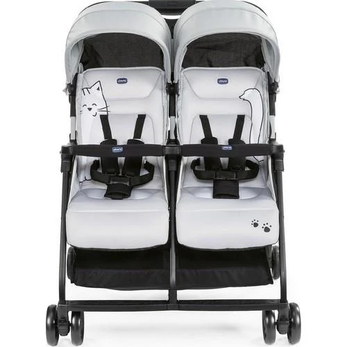 Ohlala Twin İkiz Bebek Arabası Silver - Resim 2