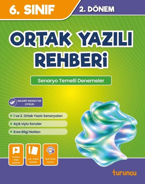 6. Sınıf 2. Dönem Ortak Yazılı Rehberi Tudem Yayınları ürün görseli 1