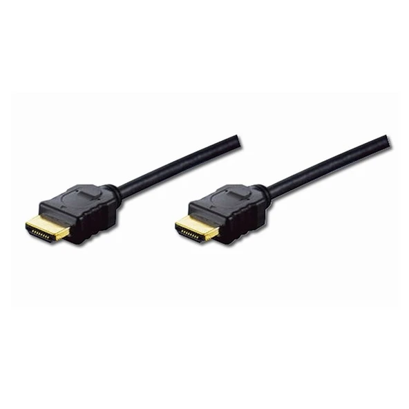 Digitus HDMI Kablo Altın Uçlu Siyah (2m) FHD ürün görseli 1