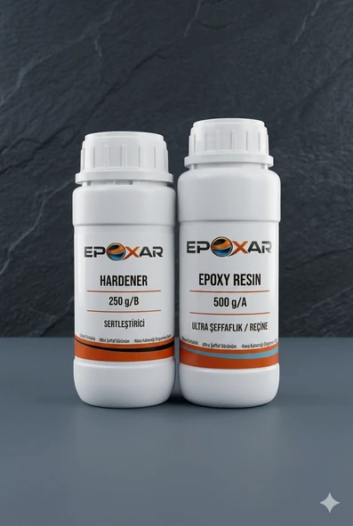 Epoxar Şeffaf Epoksi Reçine 0,75 kg 2:1 Profesyonel Set Takı Masa Hobi Için Yüksek Parlaklık ürün görseli 1