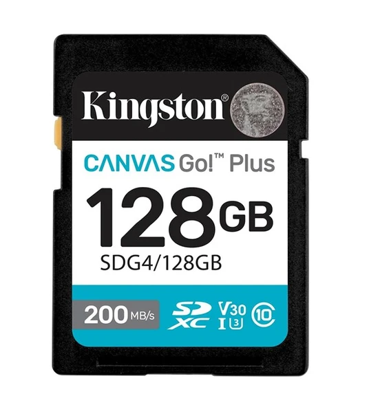 Kingston 128GB SDXC Canvas Go+ 200MB/s SDG4/128GB ürün görseli 1