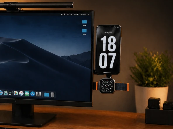 MagSafe Masa Standı – iPhone ve Apple Watch Montajı ürün görseli 1