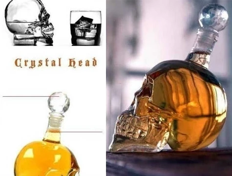 Crystal Head Kuru Kafa Cam Şişe 350 Ml - Resim 4
