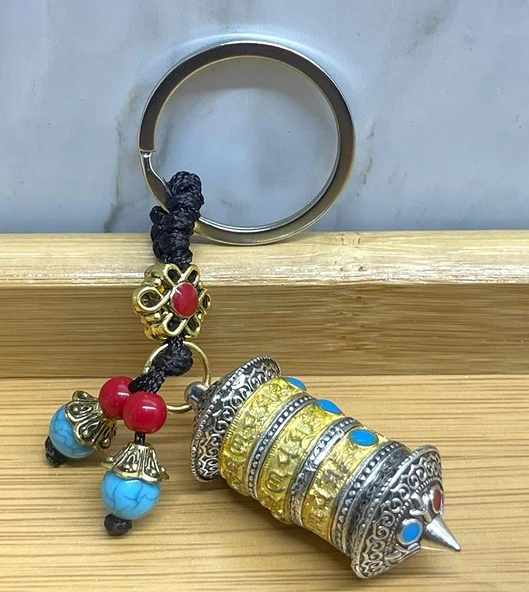 Metal Tibet Şans Çarkı Anahtarlık Alk4462 ürün görseli 1
