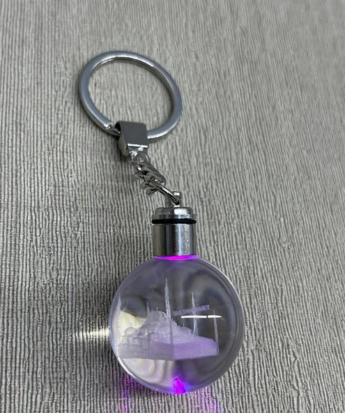 Ledli Sultanahmet Tasarımı Kristal Anahtarlık Alk3804 ürün görseli 1