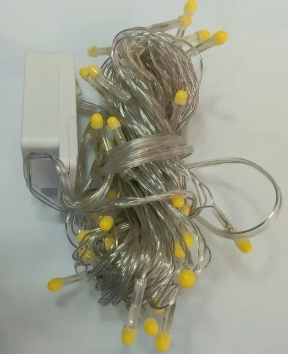 10m 100 Led Damla Uçlu Led Işık Gün Işığı Şeffaf Kablo ürün görseli 1