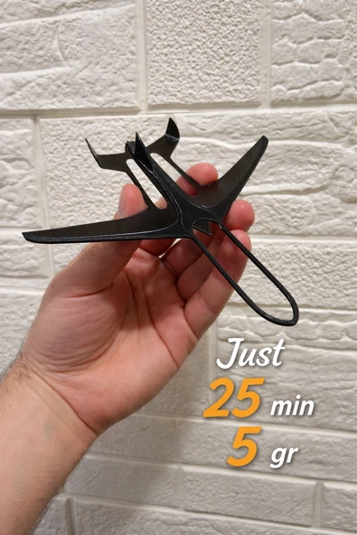 Yaylı Planör Uçak - 5 gram - 155 mm - Resim 4