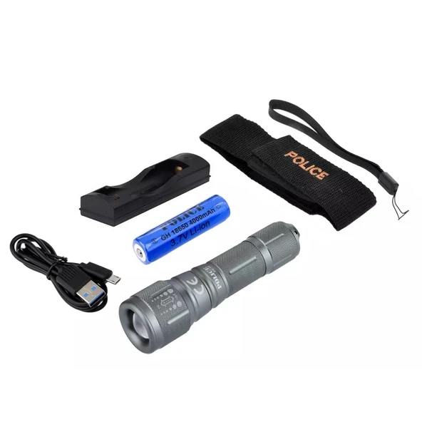 Ps-15 Cree Power Led Zoomlu Şarjlı El Feneri ürün görseli 1