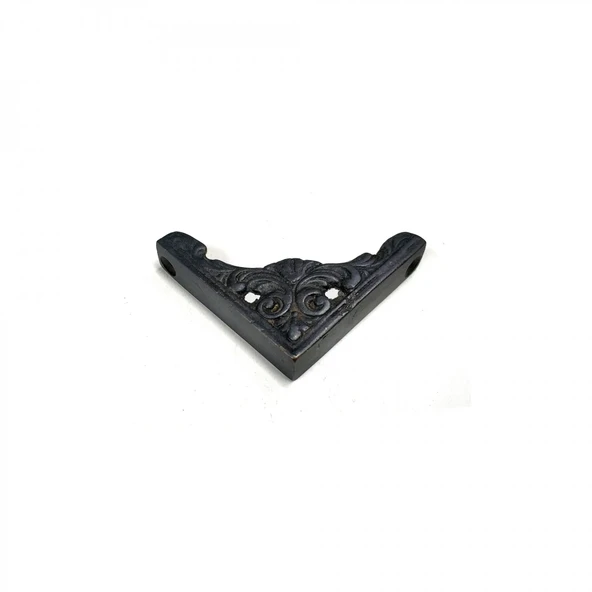 Antika Tarz Dekoratif Pirinç Köşe Süsü - 58x58 Mm, Oksit ürün görseli 1