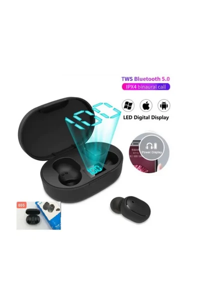 E6s Kablosuz Kulaklık Dijital Göstergeli Bluetooth Kulaklık 5.0 ürün görseli 1