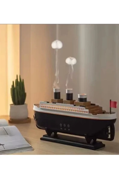 Titanic Gemi Hava Nemlendirici Işıklı Fonksiyonlu Buhar Makinesi Kumandalı ürün görseli 1
