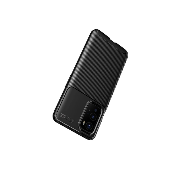 One Plus 9 Pro Kılıf Auto Focus Karbon Kapak - Siyah - Resim 5