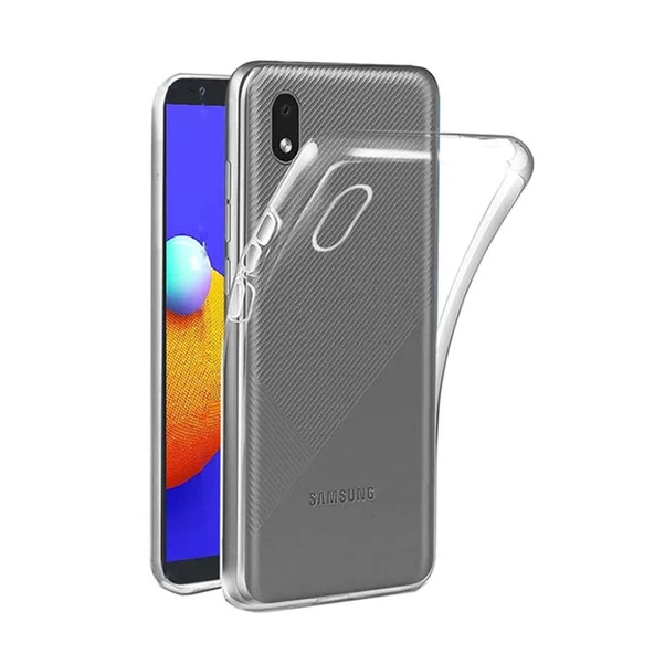 Samsung Galaxy A01 Core Kılıf Lüx Şeffaf Silikon - Resim 3