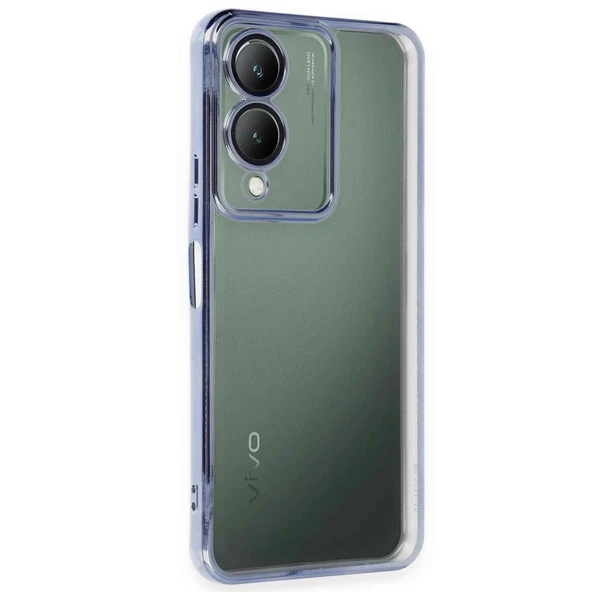 Vivo Y17s Kılıf Razer Lensli Silikon - Açık Mavi ürün görseli 1