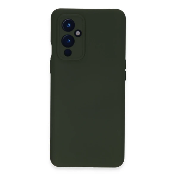 One Plus 9 Kılıf Nano İçi Kadife Silikon - Koyu Yeşil ürün görseli 1