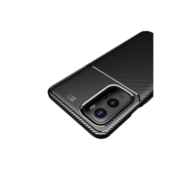One Plus 9 Pro Kılıf Auto Focus Karbon Kapak - Siyah - Resim 6