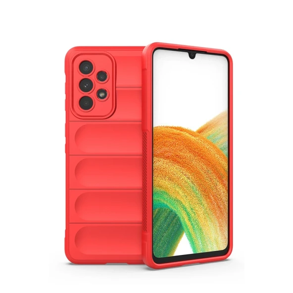 Samsung Galaxy A33 5g Kılıf Optimum Silikon - Kırmızı ürün görseli 1