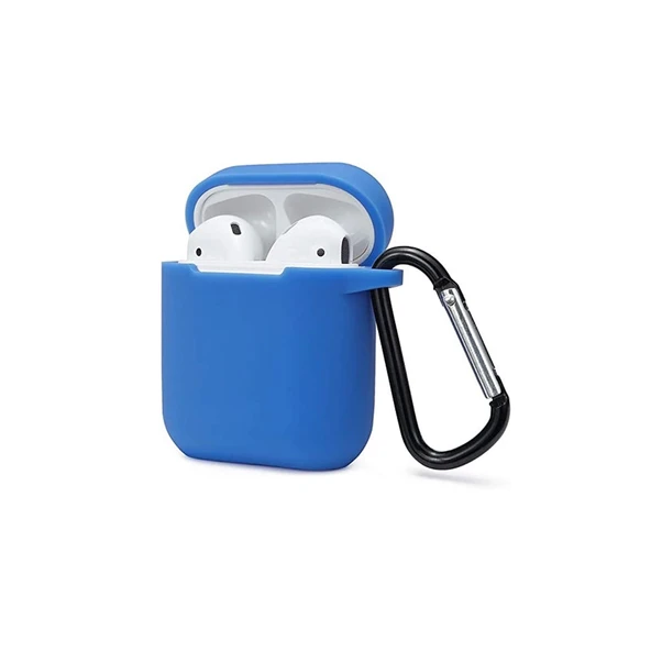 Apple Airpods 2 (2.nesil) Sert Silikon Kılıf - Mavi ürün görseli 1
