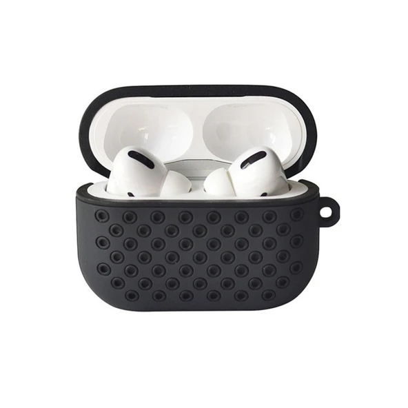 Apple Airpods Pro 2 (2.nesil) Spor Delikli Kılıf - Siyah-siyah ürün görseli 1