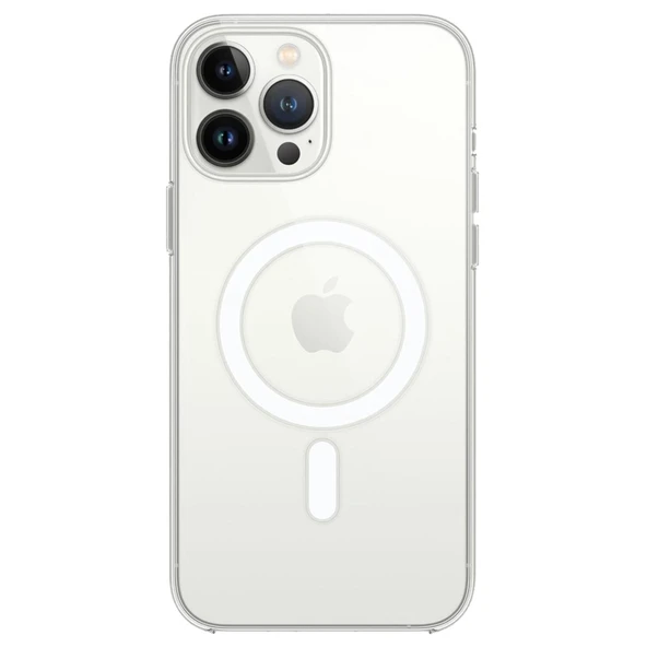 Apple İphone 14 Pro Kılıf Magneticsafe Şeffaf Silikon - Şeffaf ürün görseli 1