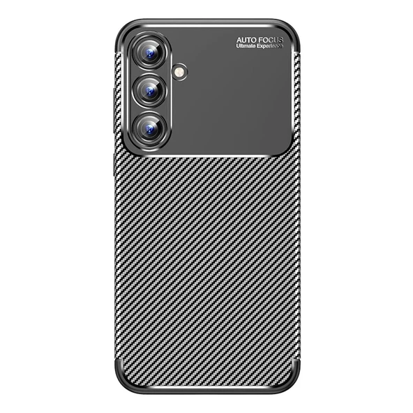 Samsung Galaxy A15 4g Kılıf Auto Focus Karbon Kapak - Siyah ürün görseli 1