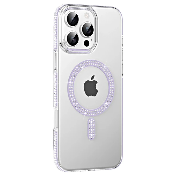 Joko Apple İphone 16 Pro Max Move Taşlı Magsafe Kapak - Lila ürün görseli 1