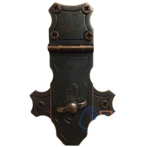 Dekoratif Anahtarlı Sandık Askısı - 40x65mm, Oksit, 1 Adet ürün görseli 1