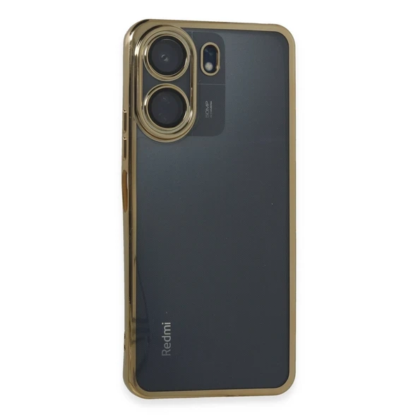 Xiaomi Redmi 13c Kılıf Razer Lensli Silikon - Gold ürün görseli 1