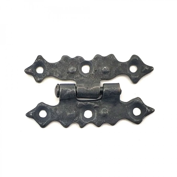 Antika Tarz Dekoratif Pirinç Yıldız Menteşe - 63x36 Mm, Oksit ürün görseli 1