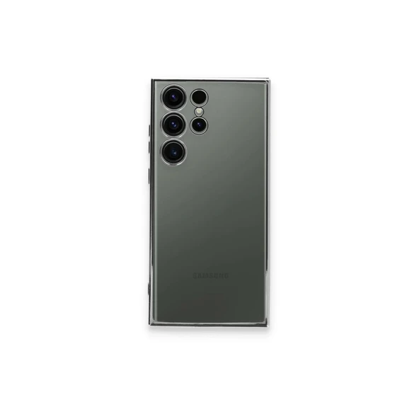 Samsung Galaxy S23 Ultra Kılıf Razer Lensli Silikon - Gümüş ürün görseli 1