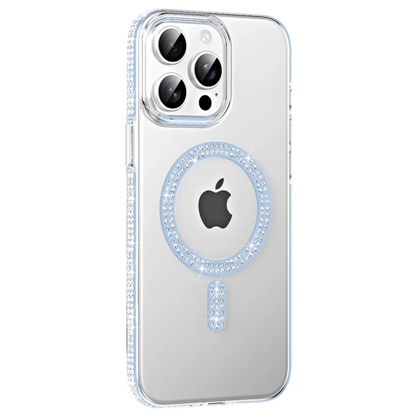 Joko Apple İphone 14 Pro Max Move Taşlı Magsafe Kapak - Mavi ürün görseli 1