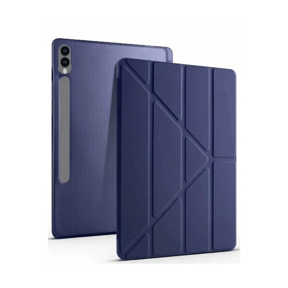 Samsung Galaxy X610 Tab S9 Fe Plus 12.4 Kılıf Kalemlikli Mars Tablet Kılıfı - Lacivert ürün görseli 1