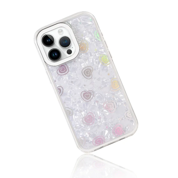 Apple İphone 15 Pro Lumi Desenli Kapak - Beyaz - Resim 4