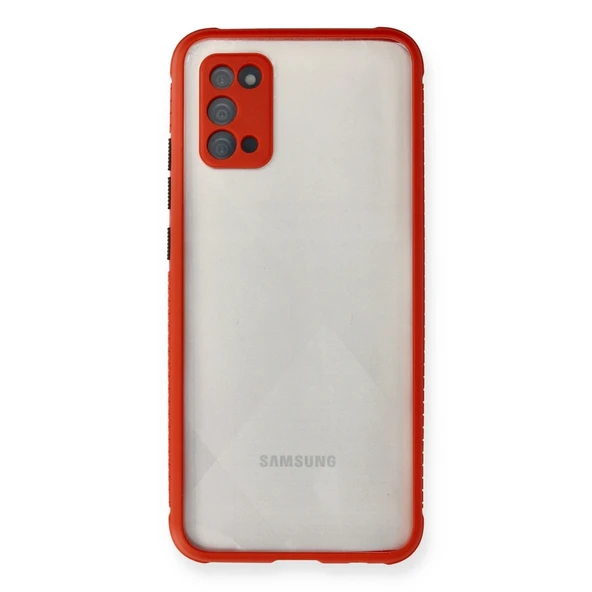 Samsung Galaxy A02s Kılıf Miami Şeffaf Silikon - Kırmızı ürün görseli 1