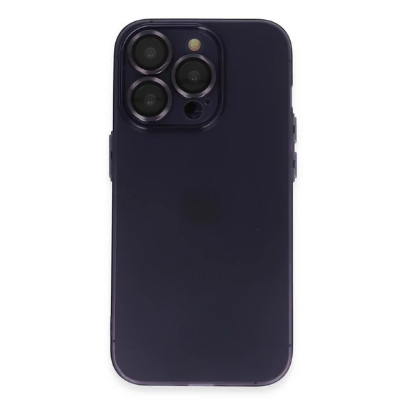 Apple İphone 14 Pro Max Kılıf Luko Lens Silikon - Derin Mor ürün görseli 1