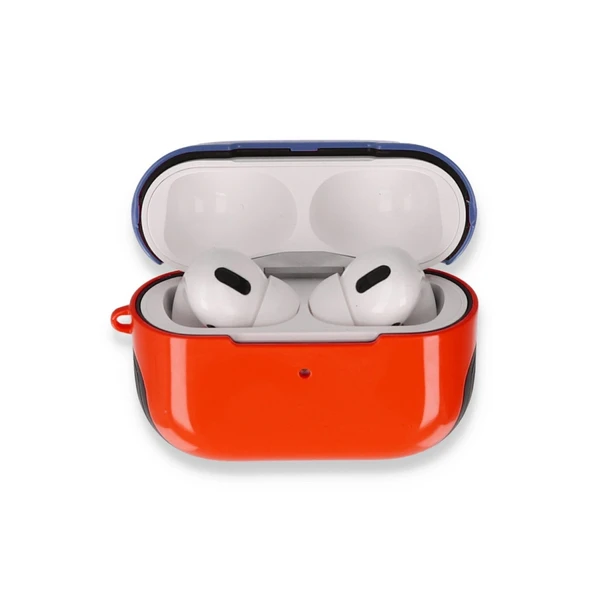 Apple Airpods Pro (1.nesil) 3in1 Kılıf - Kırmızı-lacivert ürün görseli 1
